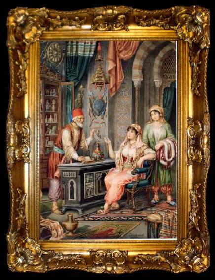 framed  unknow artist Arab or Arabic people and life. Orientalism oil paintings  400, ta009-2